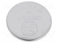 Battery: lithium; CR2025,coin; 3V; 157mAh; non-rechargeable VARTA MICROBATTERY