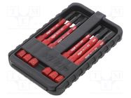 Kit: screwdriver bits; insulated; 1kVAC; hex key; 75mm; max.5.5Nm WIHA