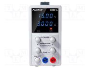 Power supply: laboratory; single-channel,adjustable; 0÷15VDC PEAKTECH