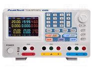 Power supply: programmable laboratory; Ch: 3; 0÷30VDC; 0÷6A; 0÷6A PEAKTECH