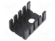 Heatsink: extruded; U; TO220; black; L: 19.1mm; W: 13mm; H: 9.5mm; 274 Wakefield Thermal