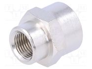 Muff; reductive; nickel plated brass; Input thread: G 1/8" PNEUMAT