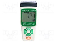 Meter: temperature; digital; LCD; 4 digit (9999); Sampling: 1x/s TENMARS