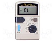 Milli-ohm meter; LCD; 3,5 digit (2000); ±(0.3%+4digit) 