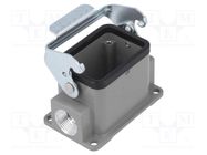 Enclosure: for HDC connectors; size D6B; with latch; straight DEGSON ELECTRONICS