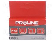 Staples; Width: 12.7mm; L: 6mm; 1000pcs. PROLINE