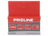 Staples; Width: 12.7mm; L: 6mm; 1000pcs. PROLINE