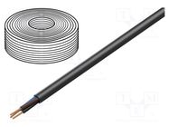 Wire; H07RN-F,TITANEX®; 3G1mm2; round; stranded; Cu; rubber; black HELUKABEL