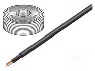 Wire; H07RN-F,TITANEX®; 3G4mm2; round; stranded; Cu; rubber; black HELUKABEL