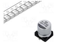 Capacitor: electrolytic; SMD; 100uF; 6.3VDC; Ø5x5.3mm; ±20%; 2000h SAMWHA