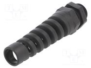 Cable gland; with strain relief; M20; 1.5; IP68; polyamide; black HUMMEL