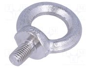 Lifting eye bolt; M12x20; Head: eye; A2 stainless steel; DIN 580 ELESA+GANTER