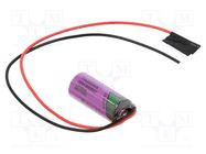 Battery: lithium (LTC); 2/3AA,2/3R6; 3.6V; 1100mAh; Ø14.7x33.5mm 