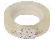 Adhesive tape; transparent; W: 12mm; L: 20m; Adhesive: acrylic GRAND