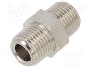 Nipple; straight; nickel plated brass; Thread: G 1/8"; max.300°C PNEUMAT