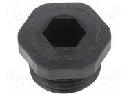 Stopper; M16; 1.5; IP68; polyamide; black; V-Ex; Thread: metric 