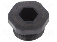 Stopper; M16; 1.5; IP68; polyamide; black; V-Ex; Thread: metric HUMMEL