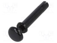 Rivet; Ømount.hole: 4mm; black; polyamide 66; UL94V-2 FIX&FASTEN