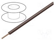 Wire; 0.2mm2; wire; Cu; PVC; brown; 60V; 100m; 1x0.2mm2 DONAU ELEKTRONIK