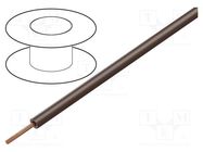 Wire; LiY; stranded; Cu; 0.14mm2; PVC; brown; 60V; 100m; 1x0.14mm2 DONAU ELEKTRONIK