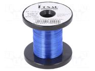 Silver plated copper wires; 0.15mm; blue; Cu,silver plated; 100m DONAU ELEKTRONIK