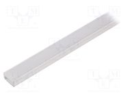 Profiles for LED modules; white; white; L: 1m; aluminium; surface FIX&FASTEN