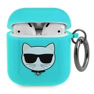 Karl Lagerfeld Choupette Case for AirPods 1/2 - Blue, Karl Lagerfeld