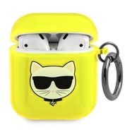 Karl Lagerfeld KLA2UCHFY AirPods cover yellow / yellow Choupette, Karl Lagerfeld