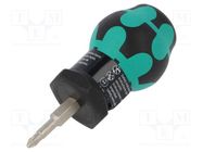 Screwdriver; Pozidriv®; PZ1; STUBBY; Blade length: 25mm WERA