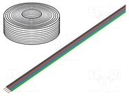 Wire: ribbon; FBK Toy; 4x0.25mm2; stranded; Cu; PVC; 100V; 5m DONAU ELEKTRONIK