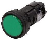 PANEL MOUNT INDICATOR, LED, 22MM, GREEN, 24V