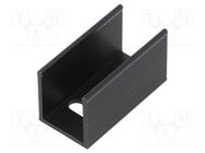 Heatsink: extruded; U; TO220; black; L: 35mm; W: 18mm; H: 20mm; 13K/W ALUTRONIC