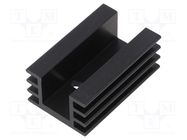 Heatsink: extruded; U; TO220; black; L: 50mm; W: 32mm; H: 20mm; 7K/W ALUTRONIC