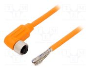 Connection lead; M12; PIN: 5; angled; 5m; plug; 60VAC; 4A; RKWTS; IP67 LUMBERG AUTOMATION