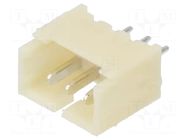 Connector: wire-board; socket; male; PIN: 3; 1A; 125V; straight; THT ADAM TECH