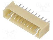 Connector: wire-board; socket; male; 1.25mm; PIN: 10; THT; 125V; 1A ADAM TECH