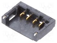 Connector: wire-board; socket; male; 1.2mm; PIN: 4; SMT; on PCBs ADAM TECH