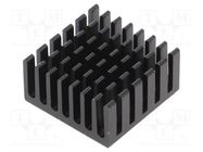 Heatsink: extruded; grilled; BGA,PGA; black; L: 20mm; W: 20mm; H: 10mm ALUTRONIC