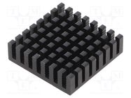 Heatsink: extruded; grilled; BGA,PGA; black; L: 28mm; W: 28mm; H: 8mm 