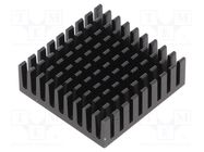 Heatsink: extruded; grilled; BGA,PGA; black; L: 39mm; W: 39mm; H: 10mm 