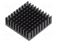 Heatsink: extruded; grilled; BGA,PGA; black; L: 30mm; W: 30mm; H: 10mm ALUTRONIC