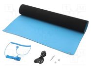 Protective bench kit; ESD; L: 1.2m; W: 0.6m; Thk: 2mm; blue (bright) STATICTEC