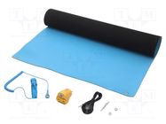 Protective bench kit; ESD; L: 1.2m; W: 0.6m; Thk: 2mm; blue (bright) STATICTEC