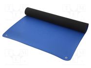 Mat: bench; ESD; blue (dark); L: 1.2m; Width: 0.6m; Thick: 2mm STATICTEC