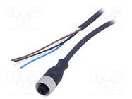 Connection lead; M12; PIN: 4; straight; 2m; plug; 250VAC; 4A; XZCP TELEMECANIQUE SENSORS