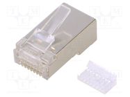 Connector: RJ45; plug; PIN: 8; Cat: 5e; shielded; Layout: 8p8c; male LOGILINK