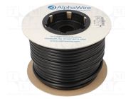 Protective tube; PVC; black; -20÷105°C; Øint: 5.18mm; L: 30.48m ALPHA WIRE