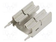 Heatsink: moulded; TO220; natural; L: 11mm; W: 22mm; H: 24mm; 19.5K/W 