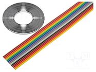 Wire: ribbon; 14x26AWG; 1.27mm; stranded; Cu; unshielded; PVC; 50V 3M