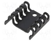 Heatsink: moulded; TO220; black; L: 7mm; W: 24mm; H: 20mm; 21K/W ALUTRONIC